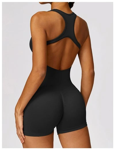 Ženske brezhibne enodelne skakalce dirkačev bodycon trebuh kontrolni joga rompers